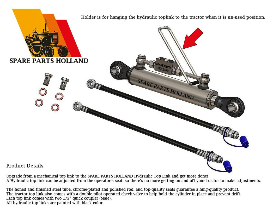 Hydraulic Top Link Cat 1-1 with Locking Block A94323