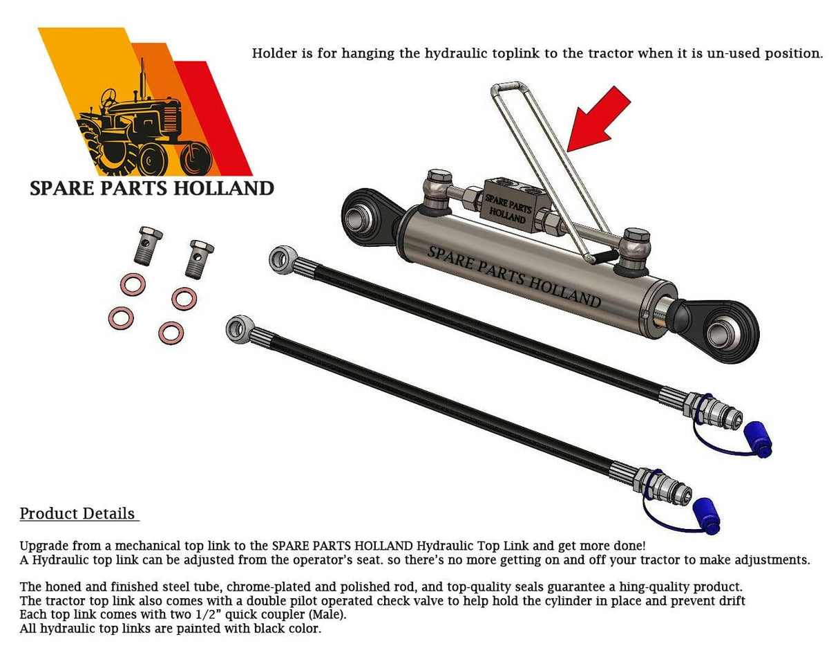 Hydraulic Top Link Cat 1-1 with Locking Block A94323