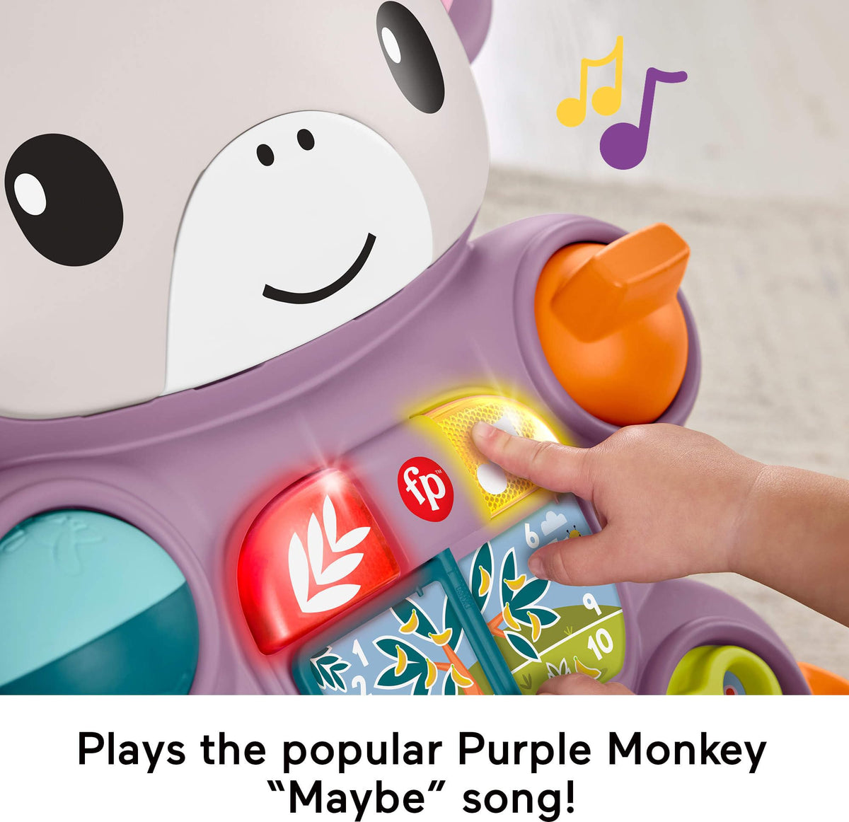 Purple Monkey Baby Walker with Music Lights & Activities X699137