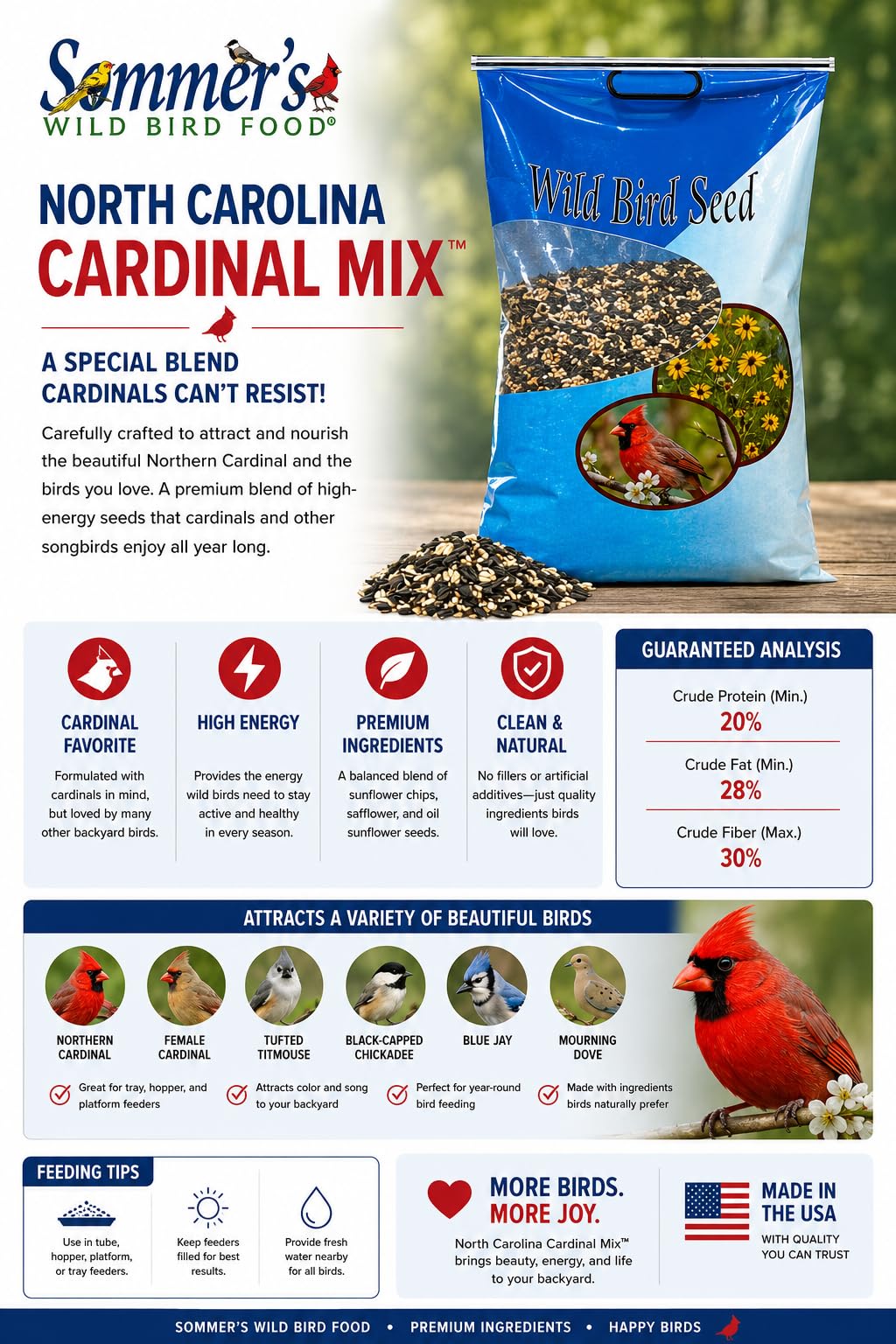 Bird Seed, 20 lb H545311