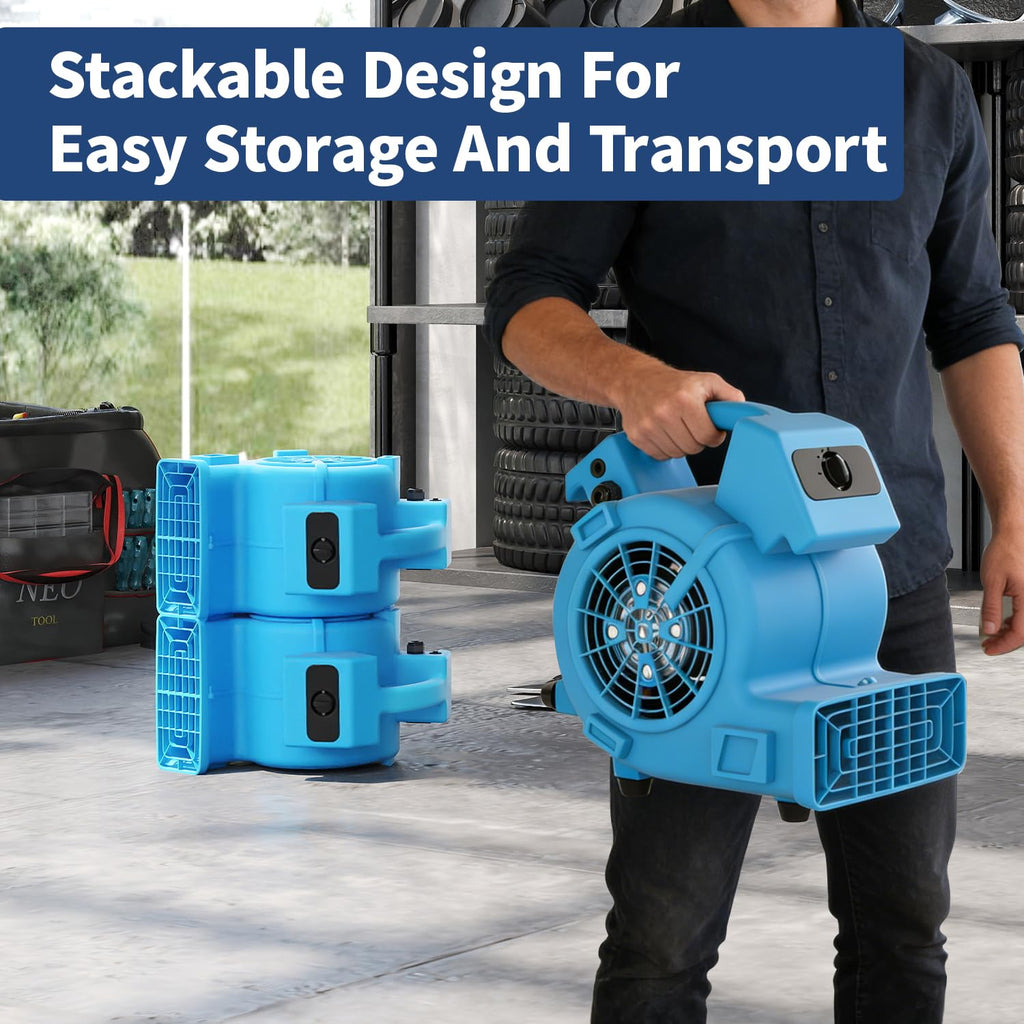 600 CFM Portable Air Mover Blower Fan with 3 Speeds S313
