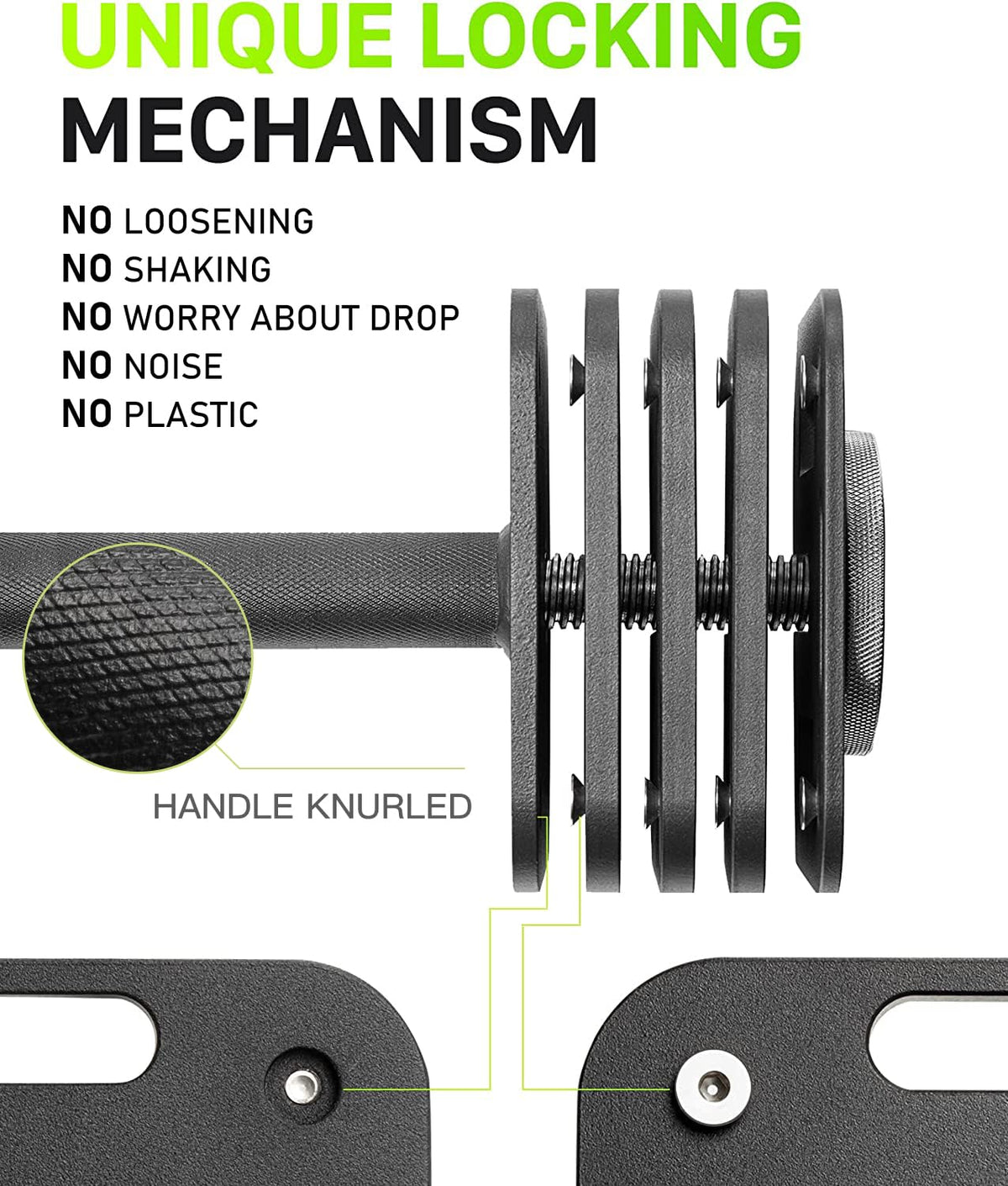 Adjustable Dumbbell Set 10-50lb D3882