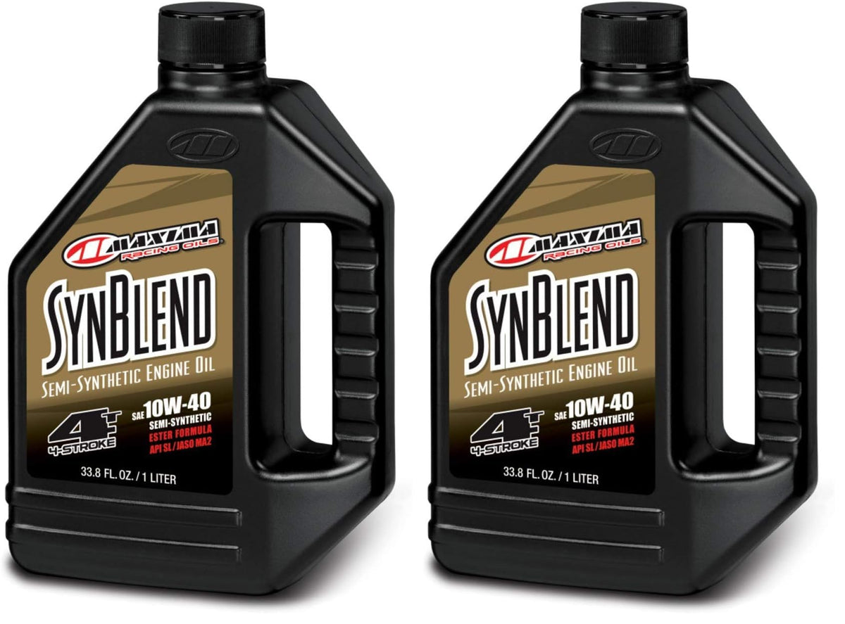 10W-40 Motorcycle Engine Oil 1 Liter Bottle Pack of 2 I108