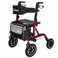 Foldable Rolling Walker with Seat 330 lbs Capacity 10 inch Wheels C513