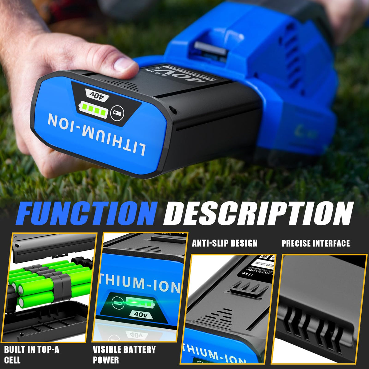 40V 6.0Ah Rechargeable Lithium Ion Battery Y2050