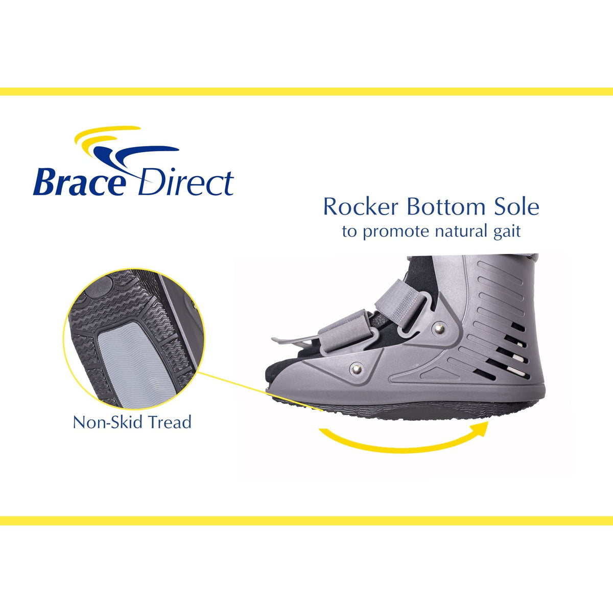 Ultra Light Short Full Shell Walking Boot + Ankle & Foot Reusable Ice Pack D697123