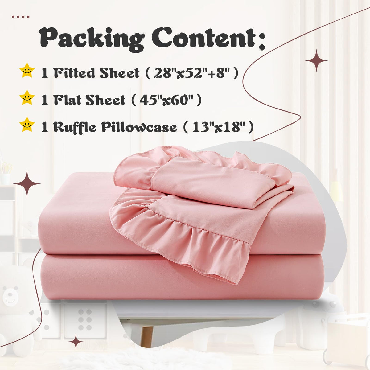 Light Pink Toddler Sheet Set Q438818