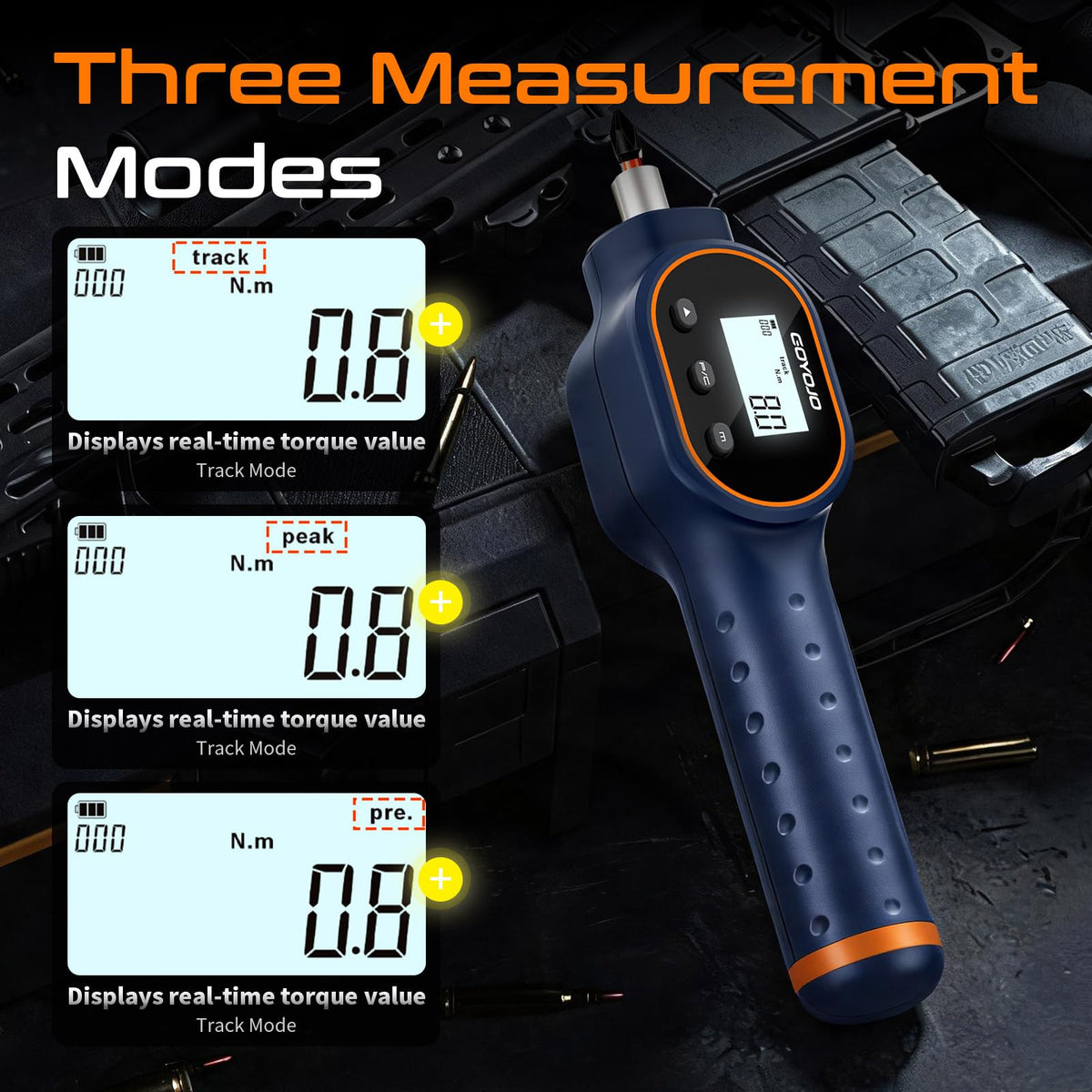 Digital Torque Screwdriver 1/4" Adjustable Set with Buzzer & Magnetic Bits U597429