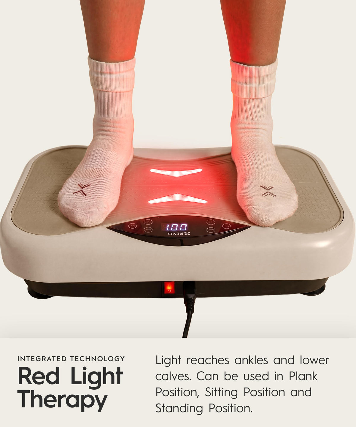 Vibration Plate with Resistance Bands and Remote J755