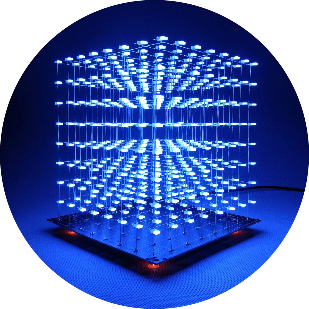 3D Led Cube DIY Electronics Kit 8x8x8 Led Cube DIY Soldering Project Kit T57289