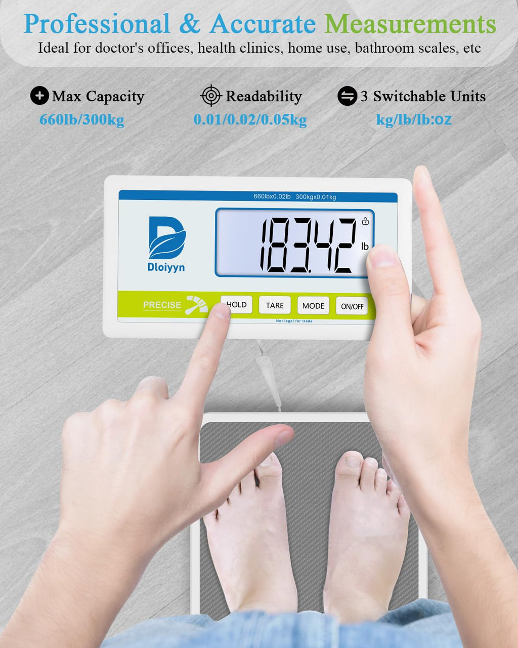 660 lb Digital Medical Floor Scale G4580