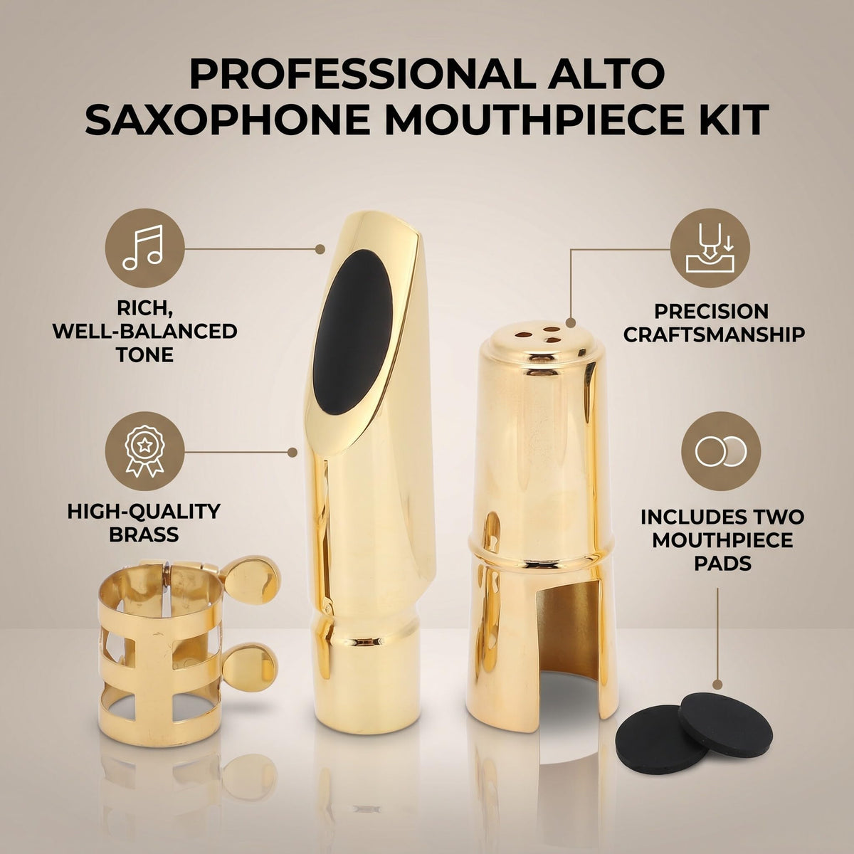 Metal Brass Saxophone Mouthpiece G335931