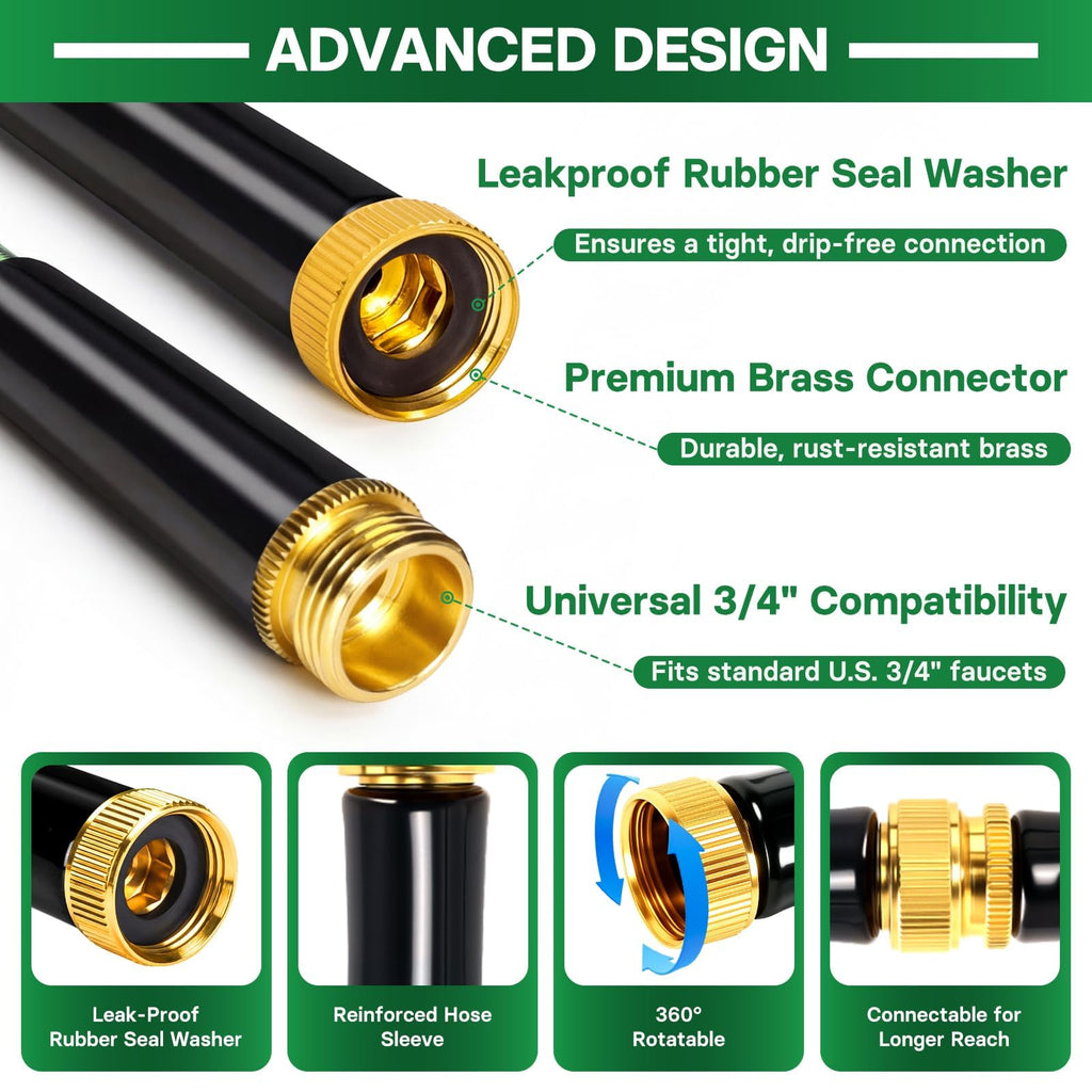 100 ft Flexible Non-Expandable Kink-Free Lightweight Garden Hose W775