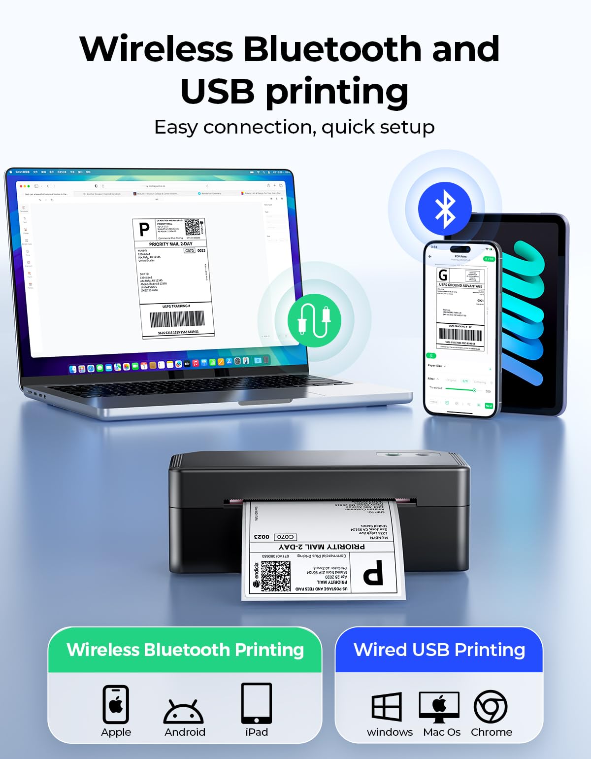 Bluetooth Thermal Label Printer R787