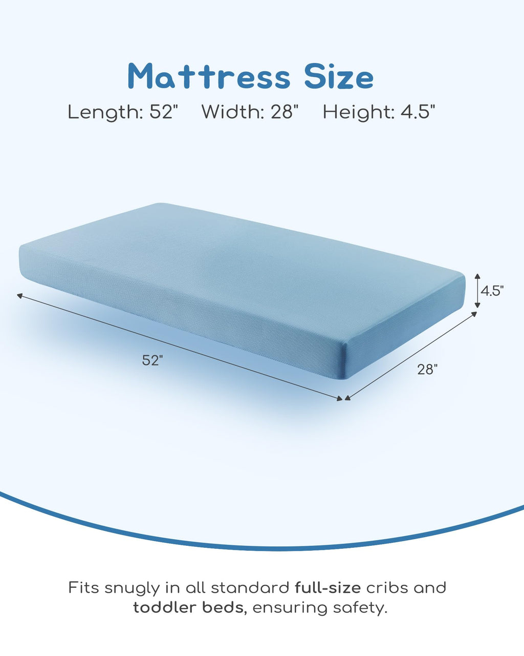 Breathable Waterproof Crib Mattress T90162