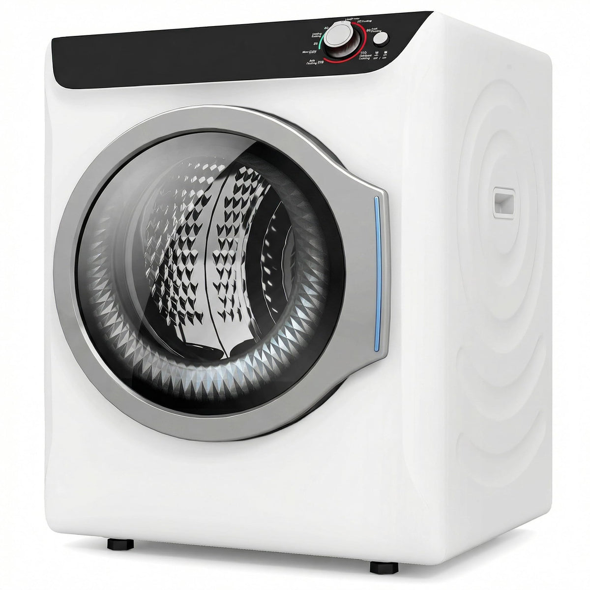 2.6 CU. FT. White Compact Electric Clothes Dryer with Stainless Steel Tub W83092