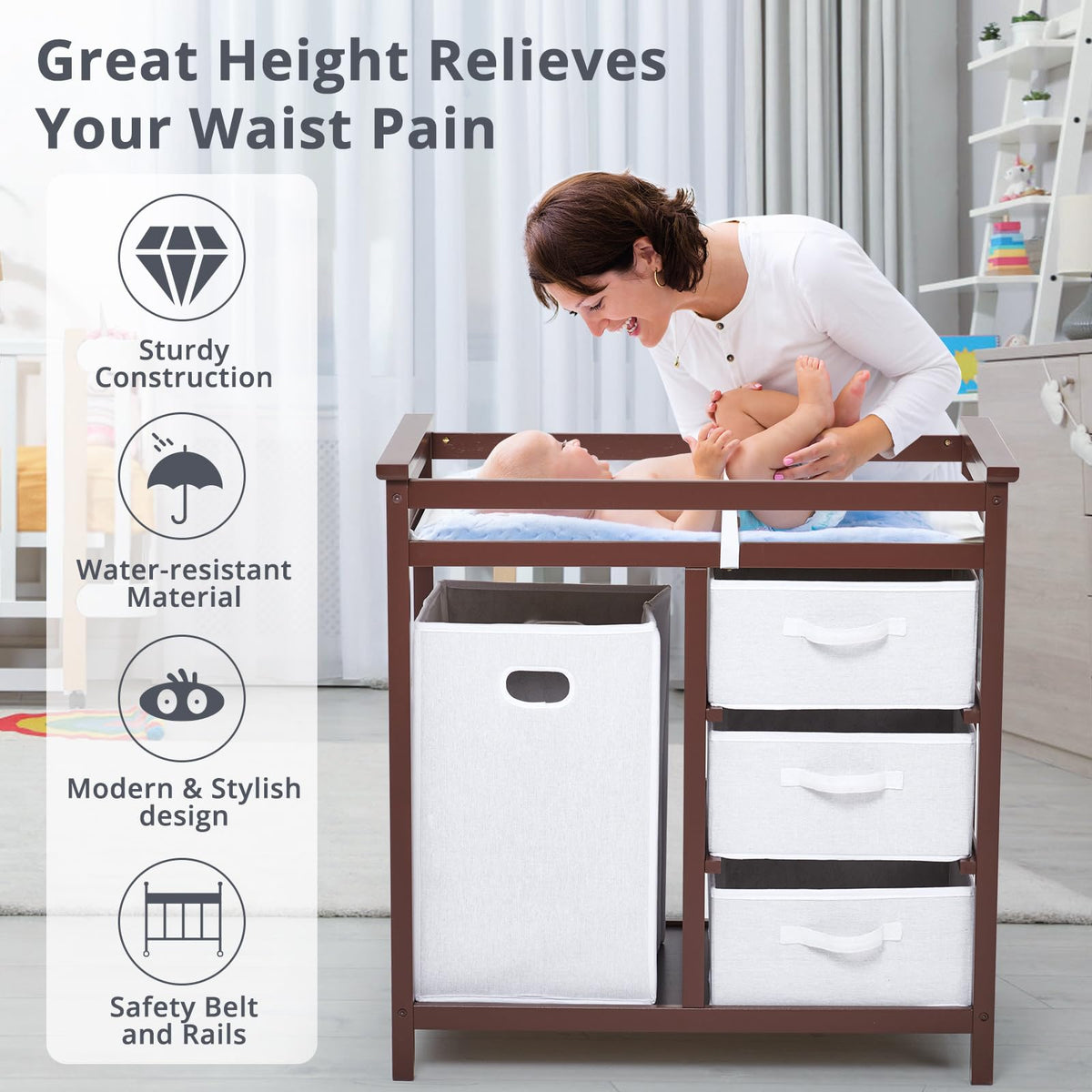 Wooden Baby Changing Table C994