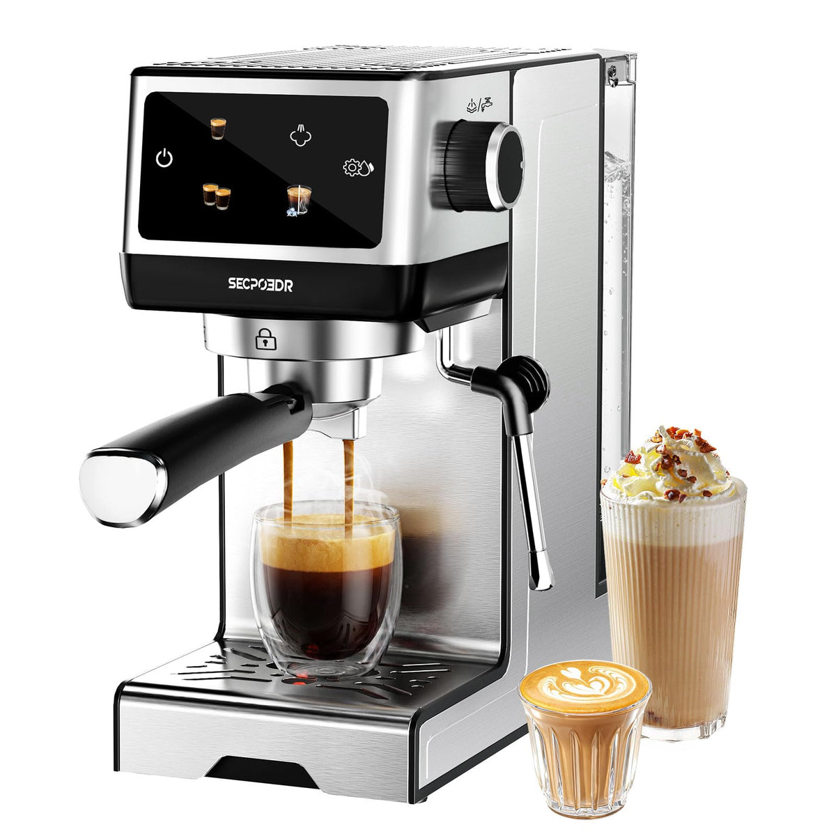 20 Bar Espresso Machine with Milk Frother M478539