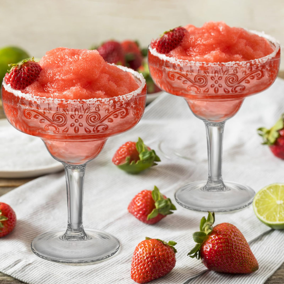 6 Pack 16oz Clear Acrylic Margarita Glasses T4838