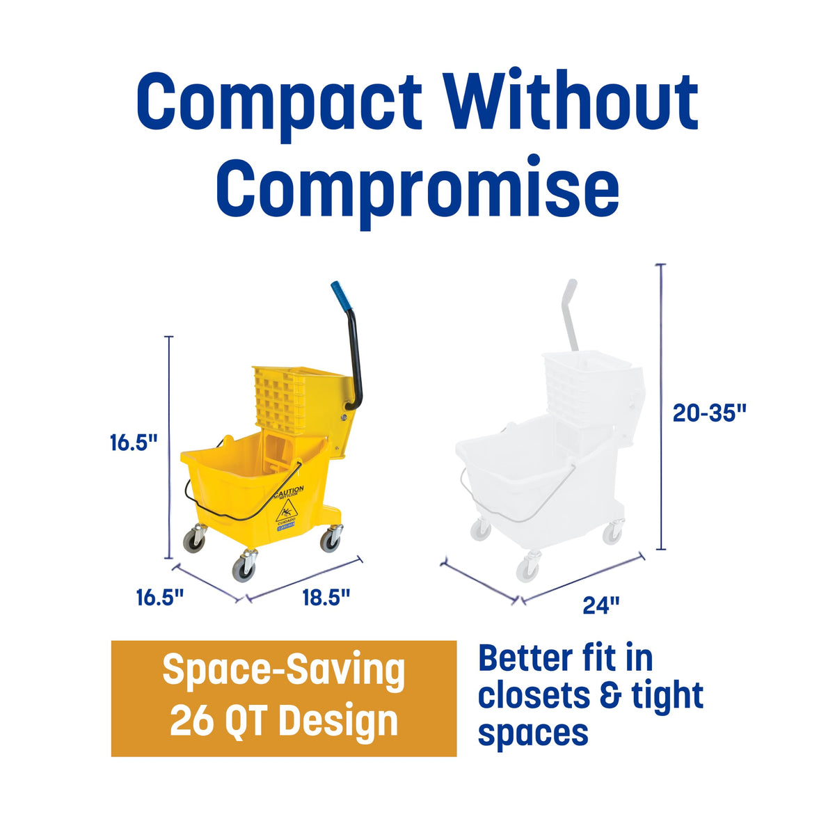 26 Qt Mop Bucket with Side Wringer R648