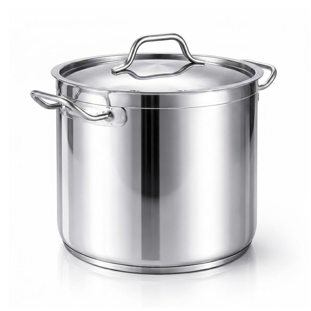 60 Qt Stainless Steel Stockpot with Lid S93857