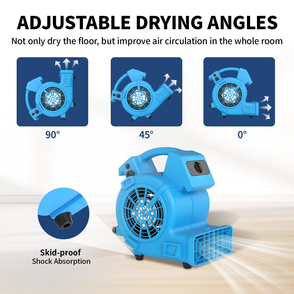 600 CFM Portable Air Mover Blower Fan with 3 Speeds S313