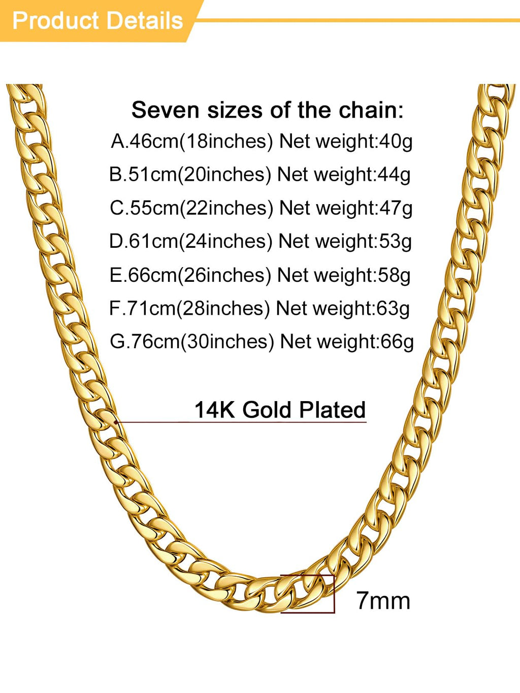 Cuban Link Chain Stainless Steel Necklace U8220