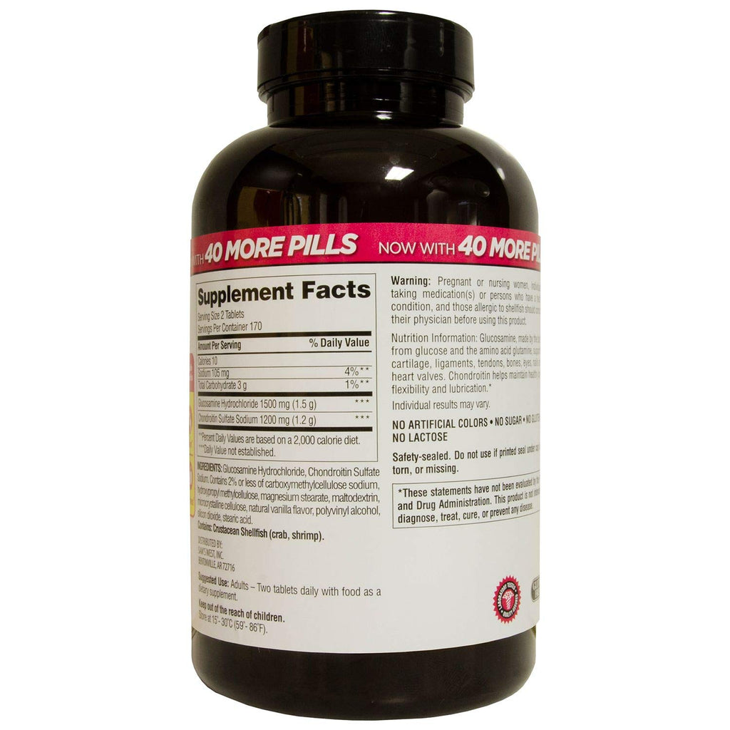 Triple Strength Glucosamine Chondroitin 340 Count 2 Pack F65279