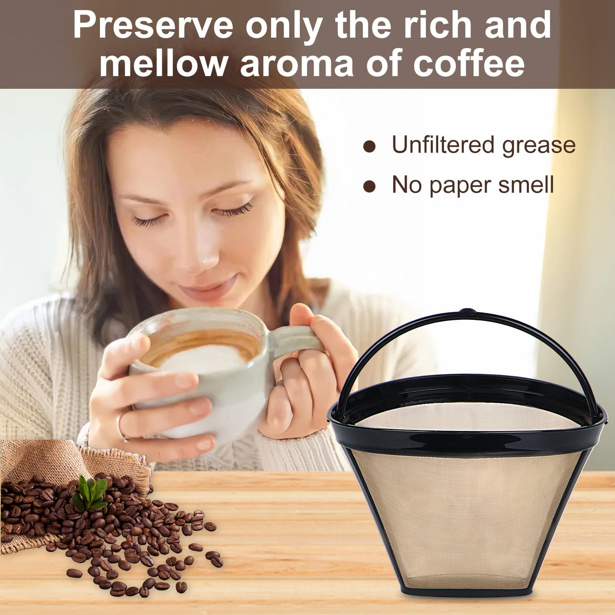 Reusable Cone Coffee Filter D589