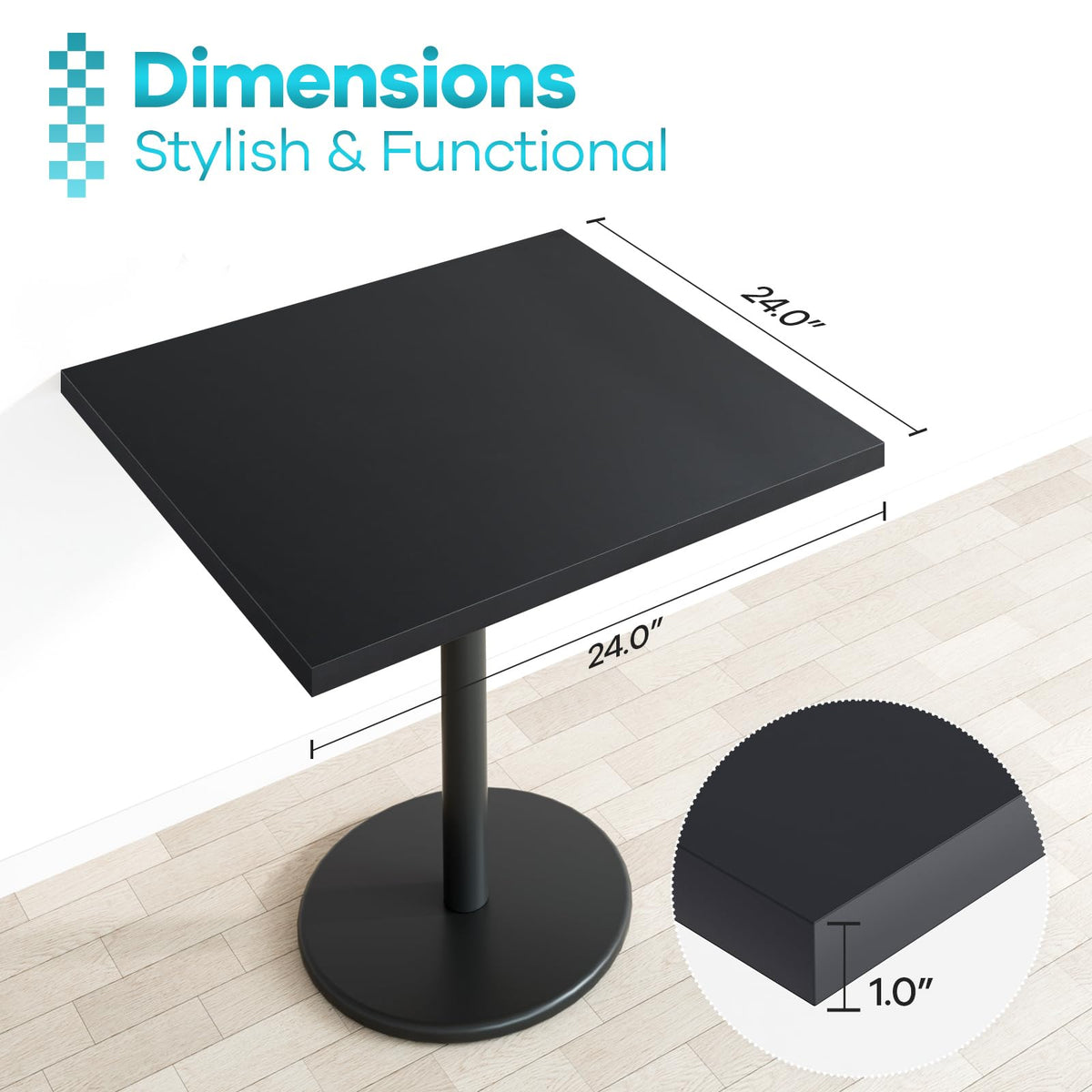 24 x 24 inches Square Melamine Table Top Pack of 2 F323