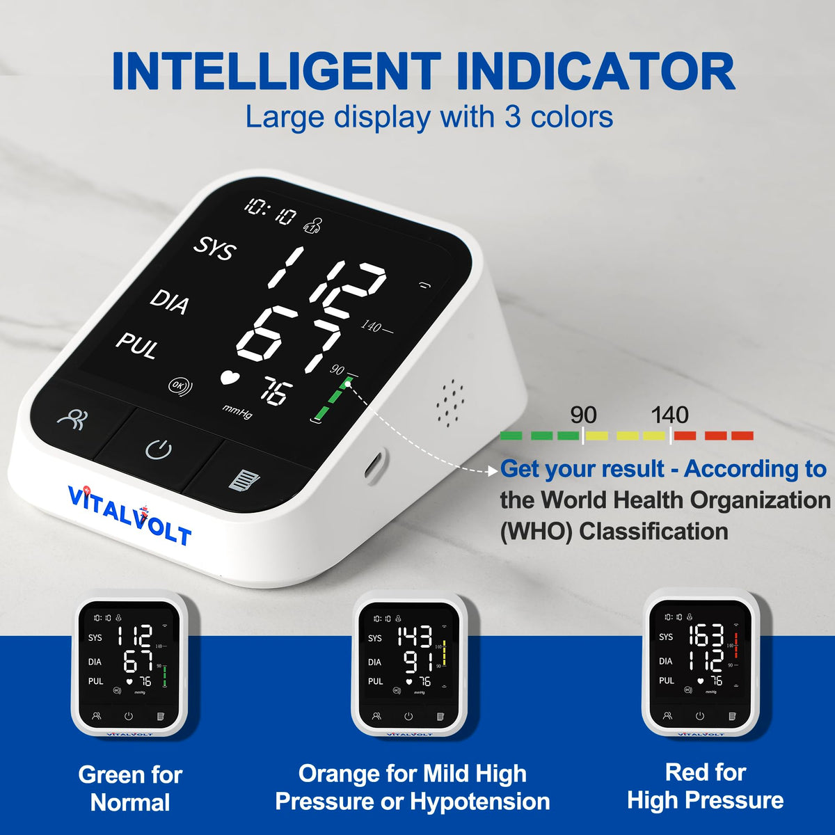 Automatic Arm Blood Pressure Monitor with Adjustable Cuff T589496