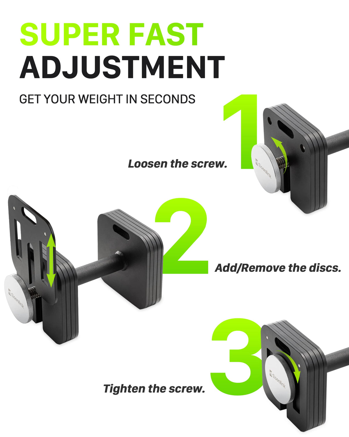 Adjustable Dumbbell Set 10-50lb D3882