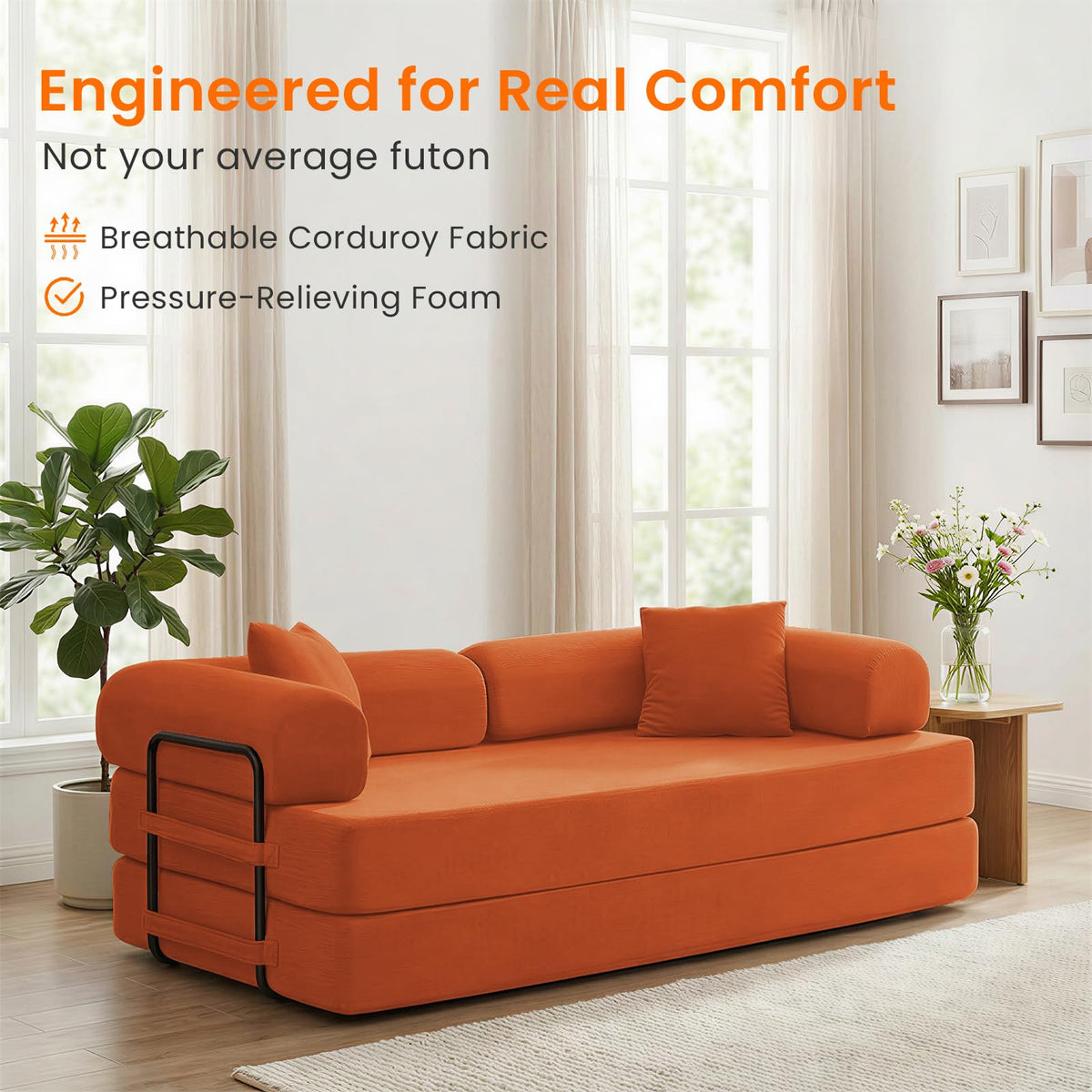 4-in-1 King Convertible Floor Sofa Bed U7675