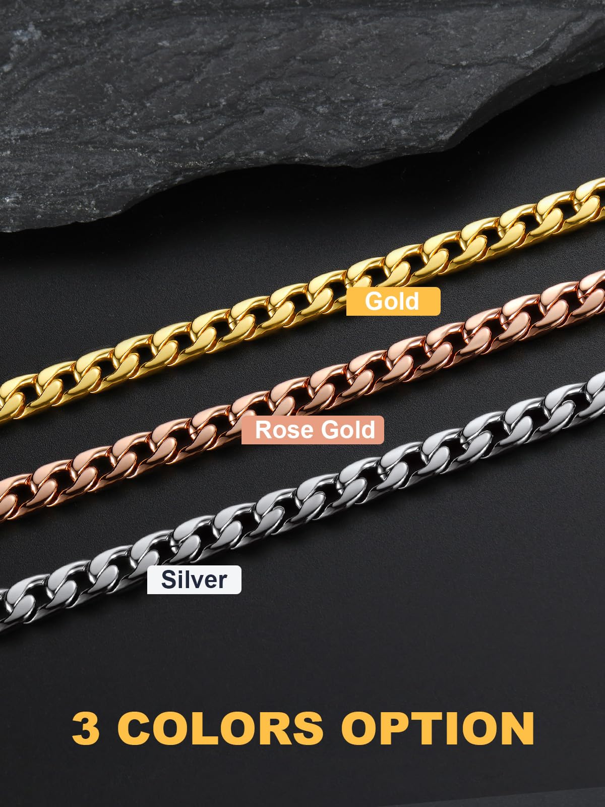 Cuban Link Chain Stainless Steel Necklace U8220