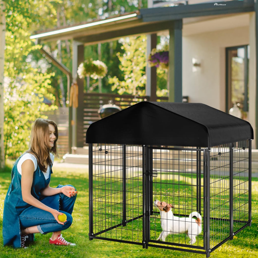 Welded Wire Dog Kennel with Roof K6641