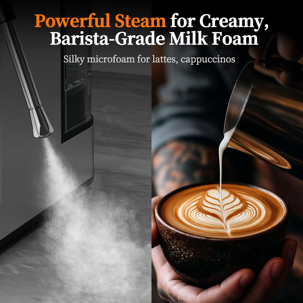 20 Bar Espresso Machine with Milk Frother M478539