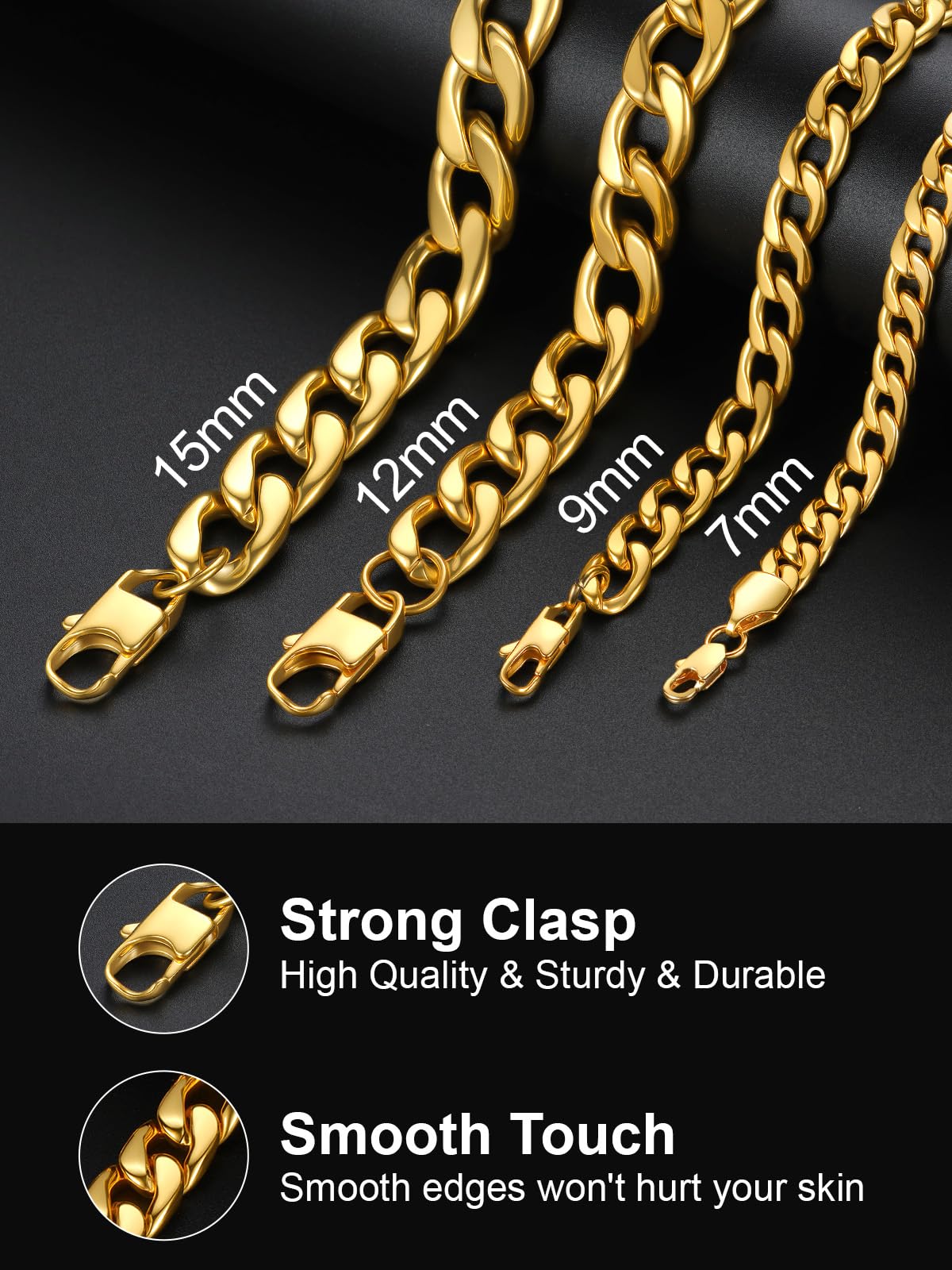Cuban Link Chain Stainless Steel Necklace U8220