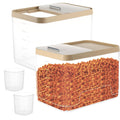 2 Pack 10 lb Clear Airtight Pet Food Storage Container R69604
