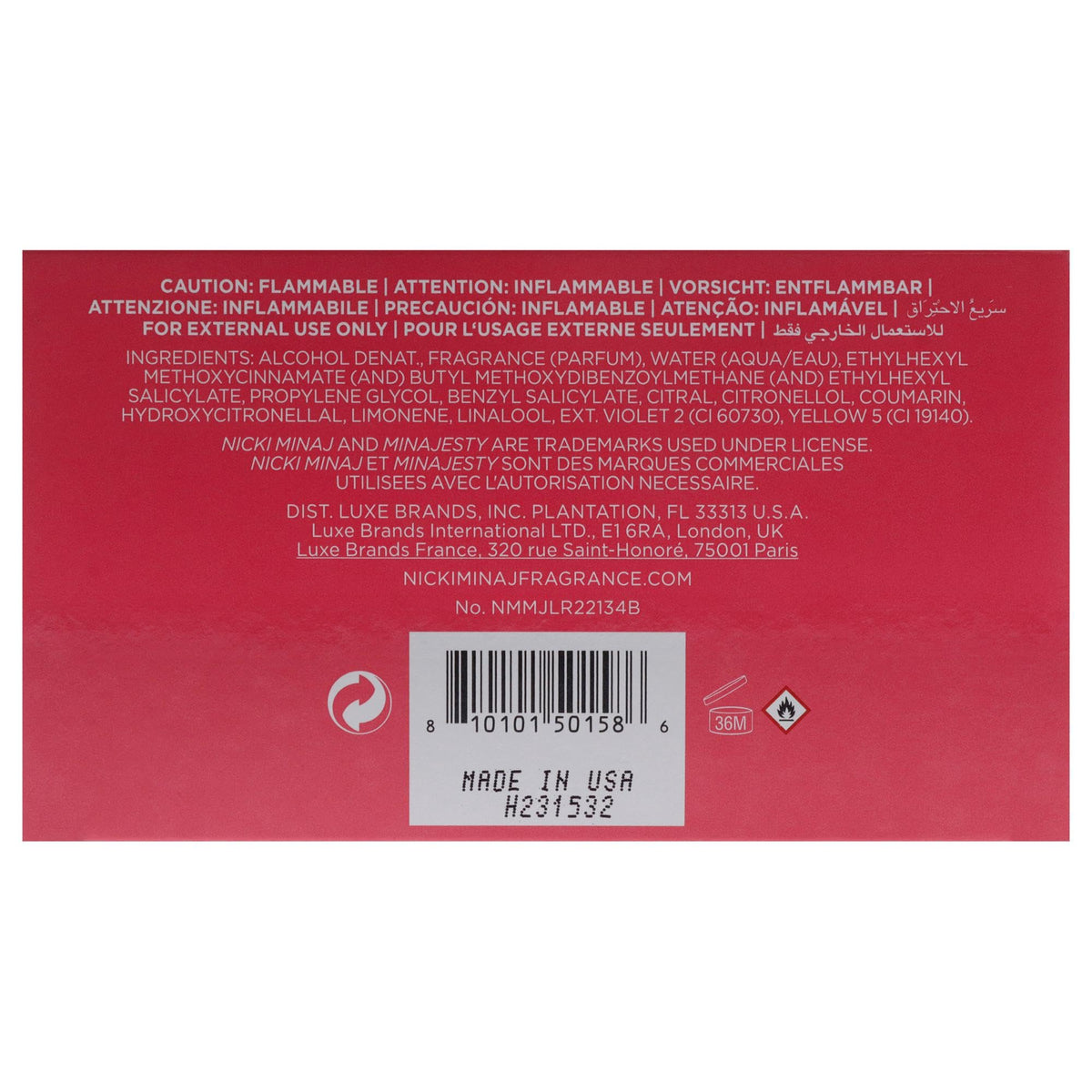 Eau de Toilette Spray 3.4 Ounce W709