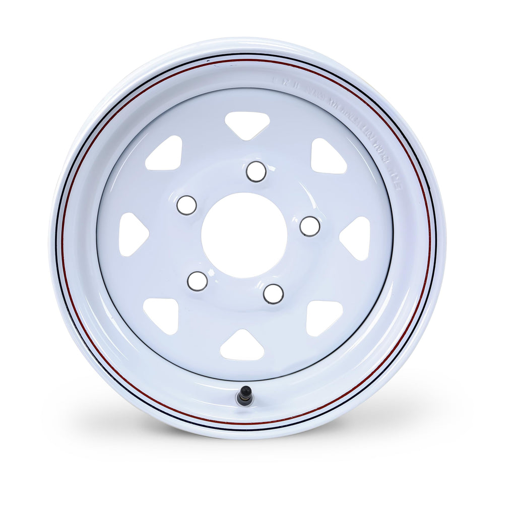 5.30-12 Trailer Tire Wheel 6-Ply White Spoke Rim Q97629