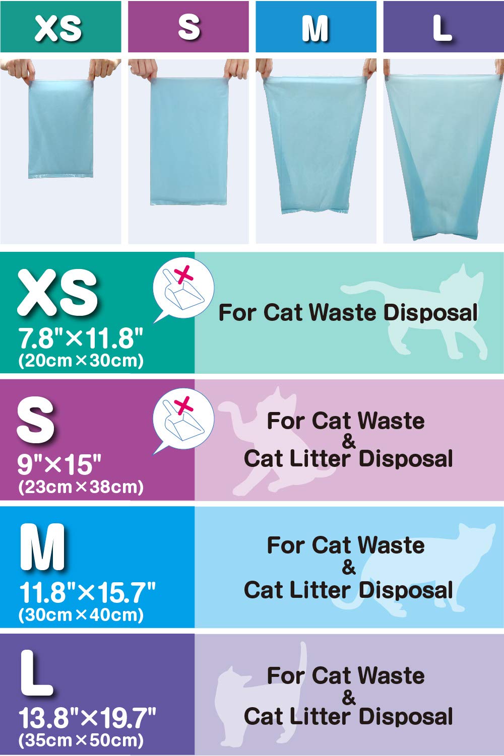 Unscented Cat Waste Disposal Bags 120 Count U19360
