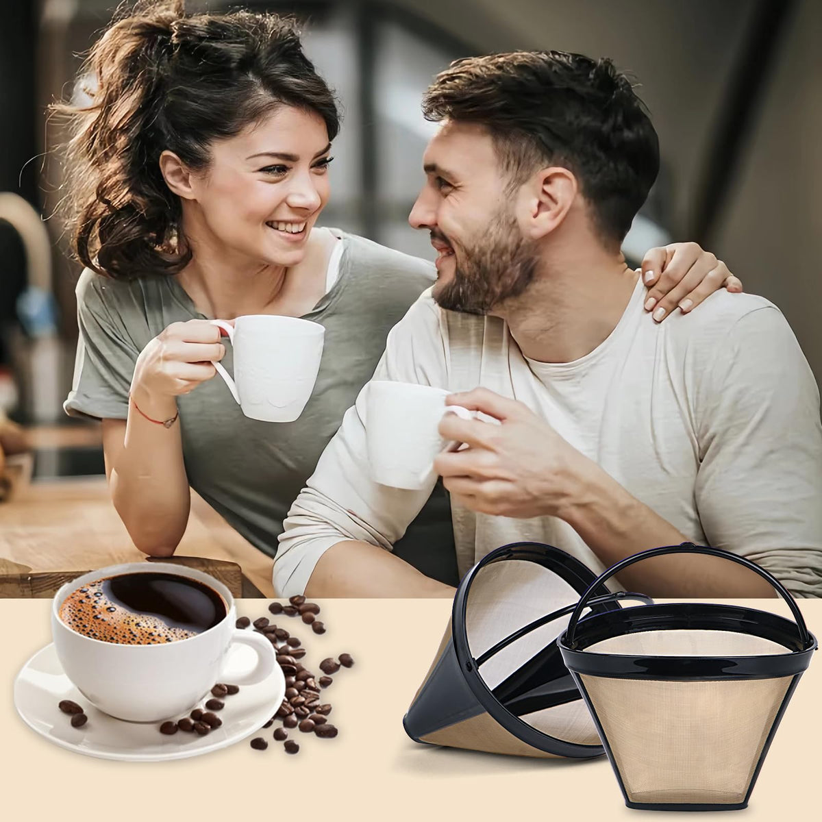 Reusable Cone Coffee Filter D589