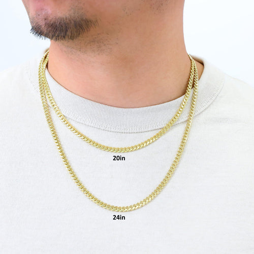 14k Yellow Gold Cuban Link Chain Necklace J54604
