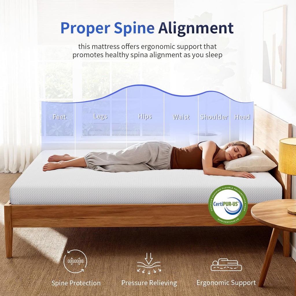 6 Inch Twin Gel Memory Foam Mattress C509
