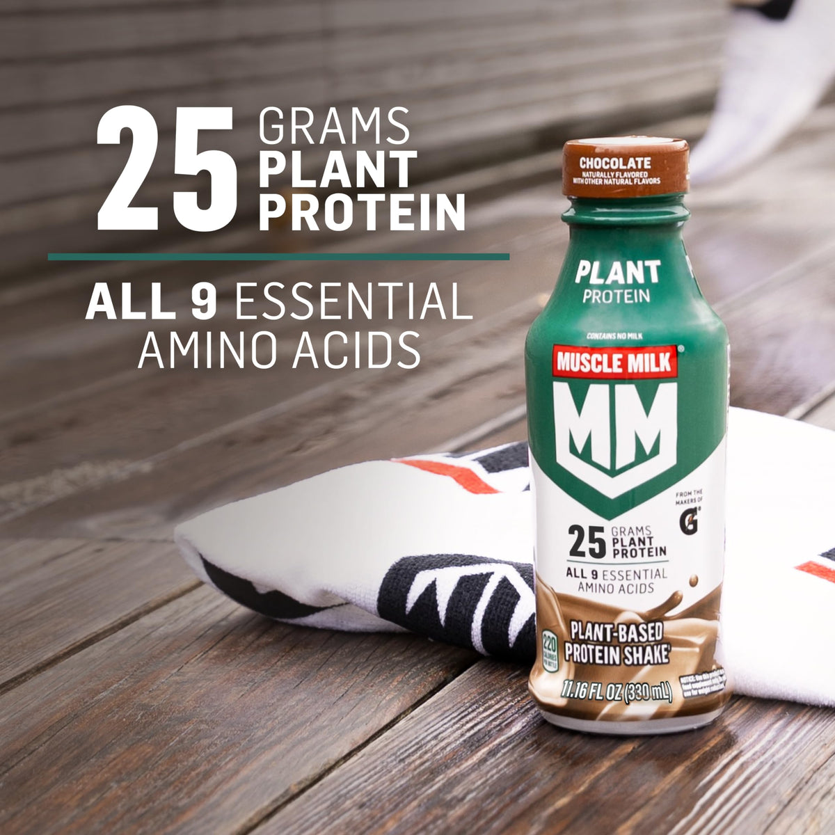 Plant Based Protein Shake Chocolate 11.16 Fl Oz Pack of 12 Y890