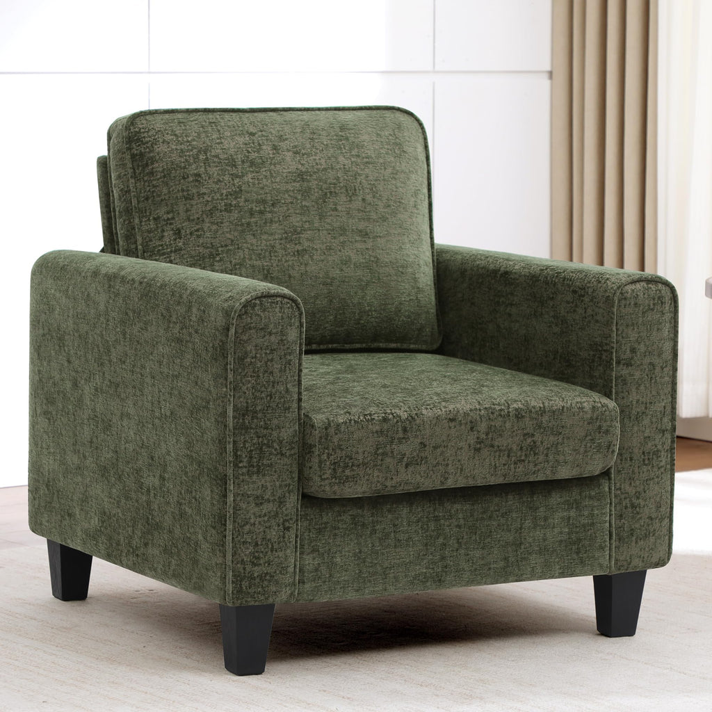 Green Chenille Upholstered Accent Chair U89271