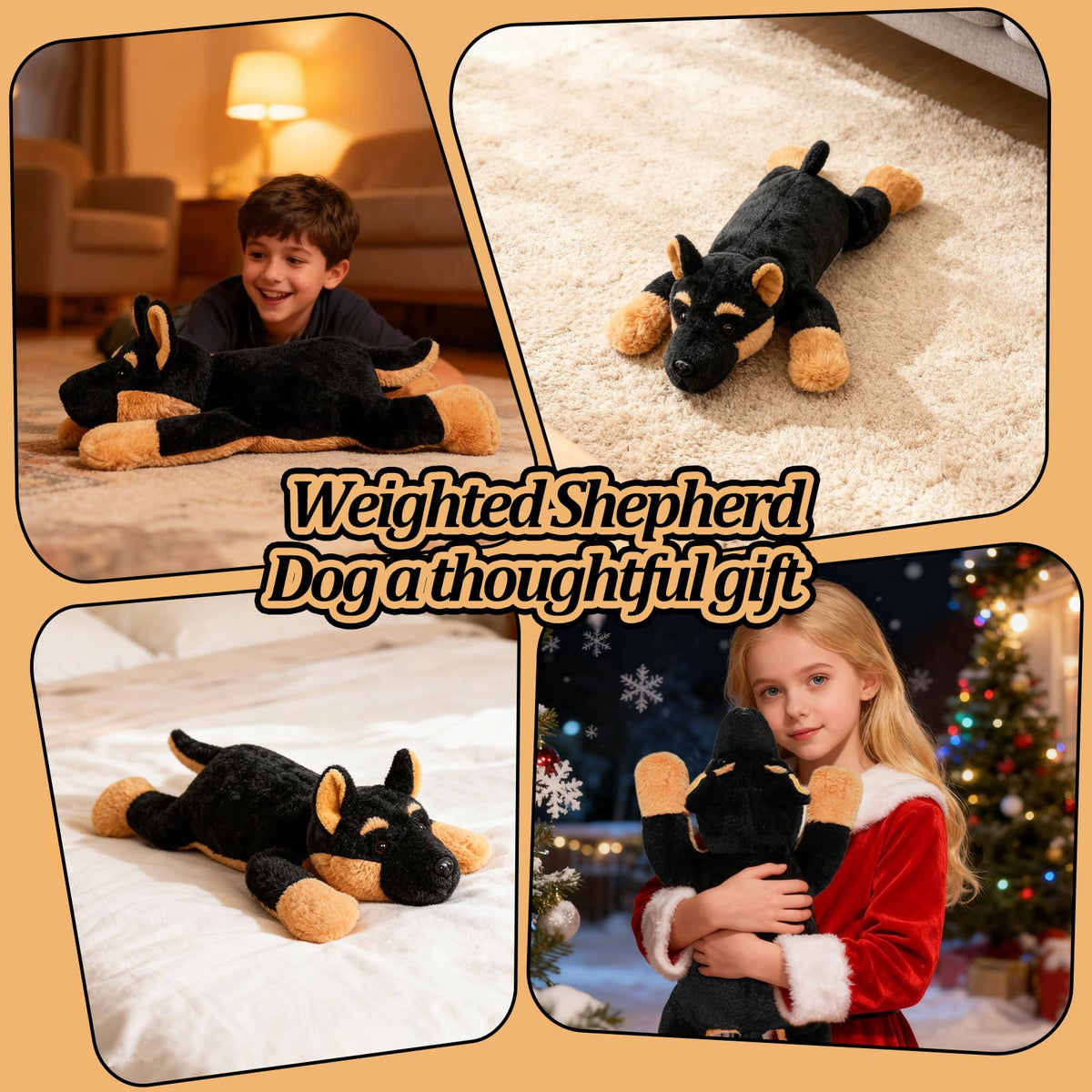 20" 4.1 lbs German Shepherd Plush Hugging Pillow Q6639