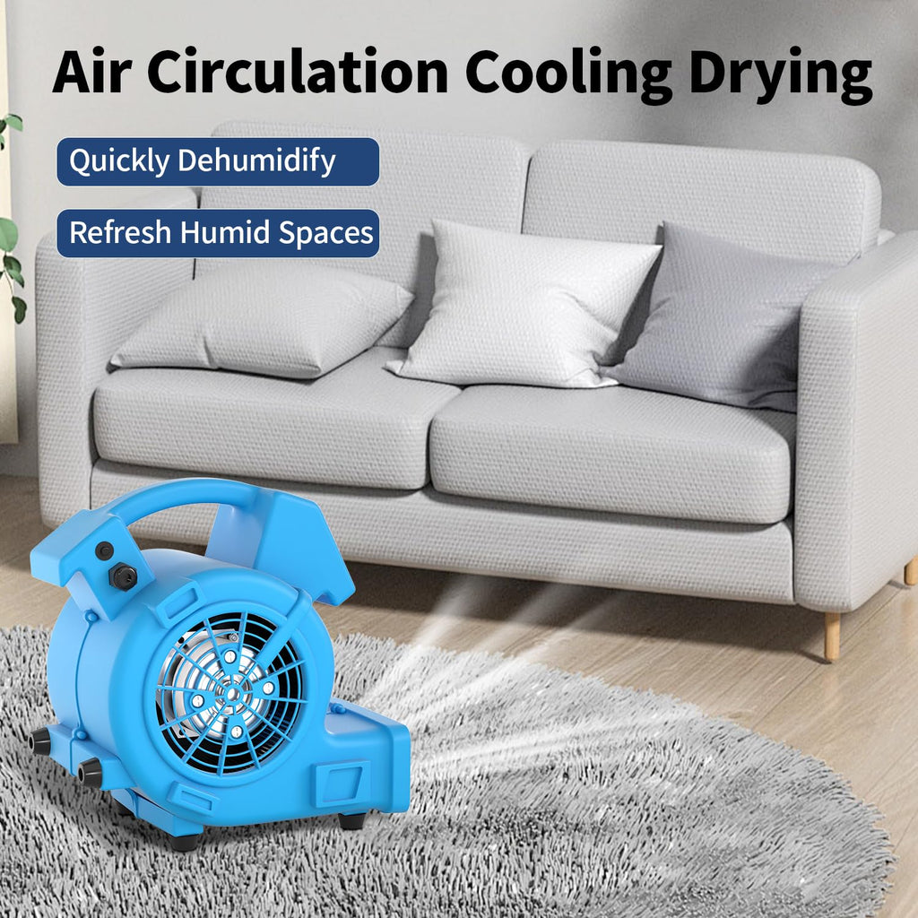 600 CFM Portable Air Mover Blower Fan with 3 Speeds S313