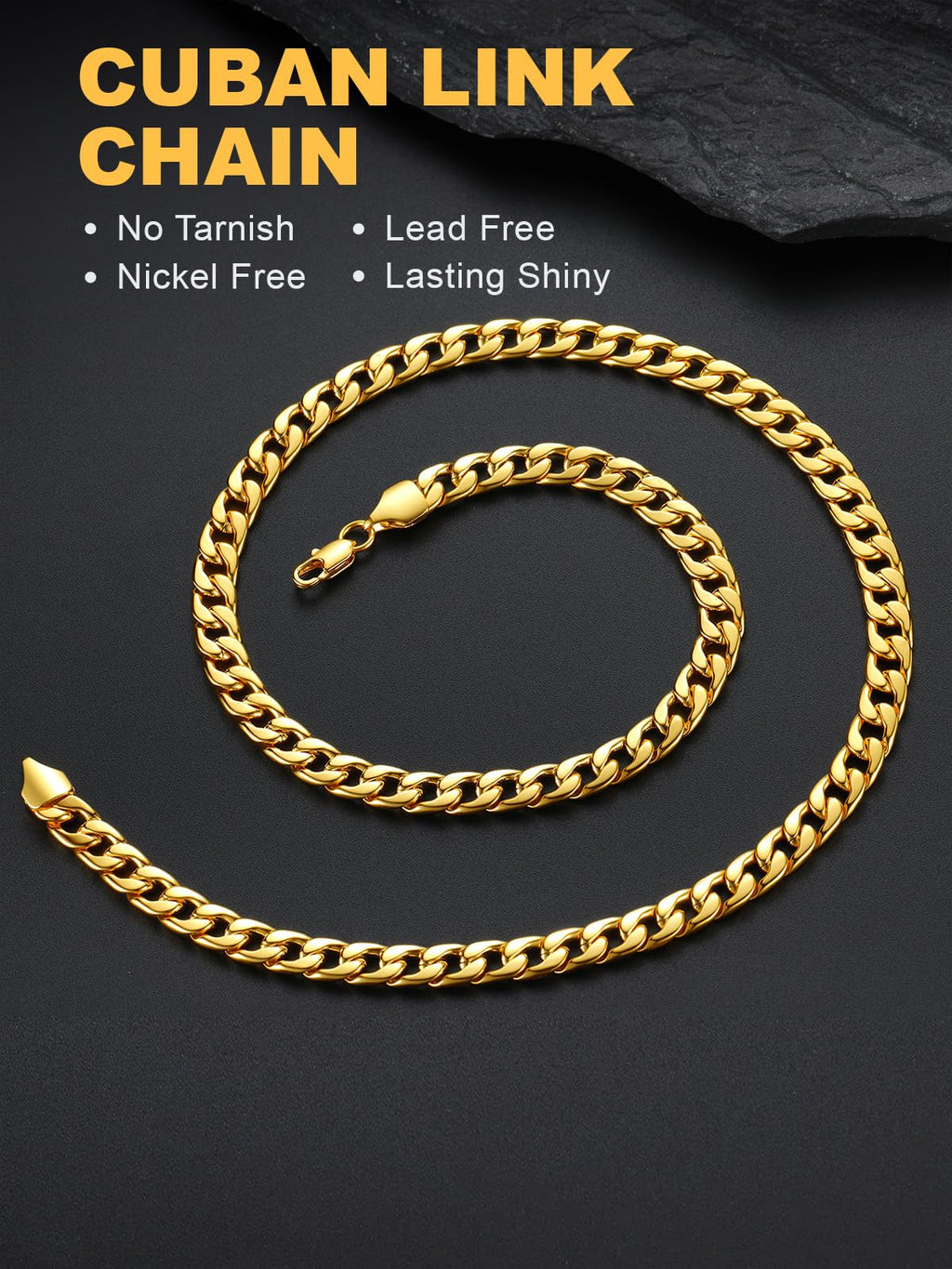 Cuban Link Chain Stainless Steel Necklace U8220