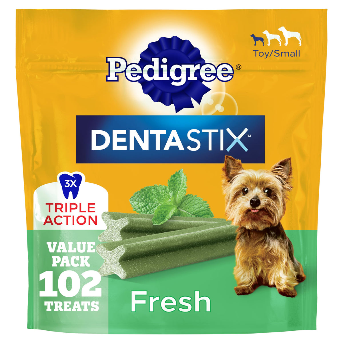 Small & Toy Breed Dental Dog Treats, 102 Count B70547